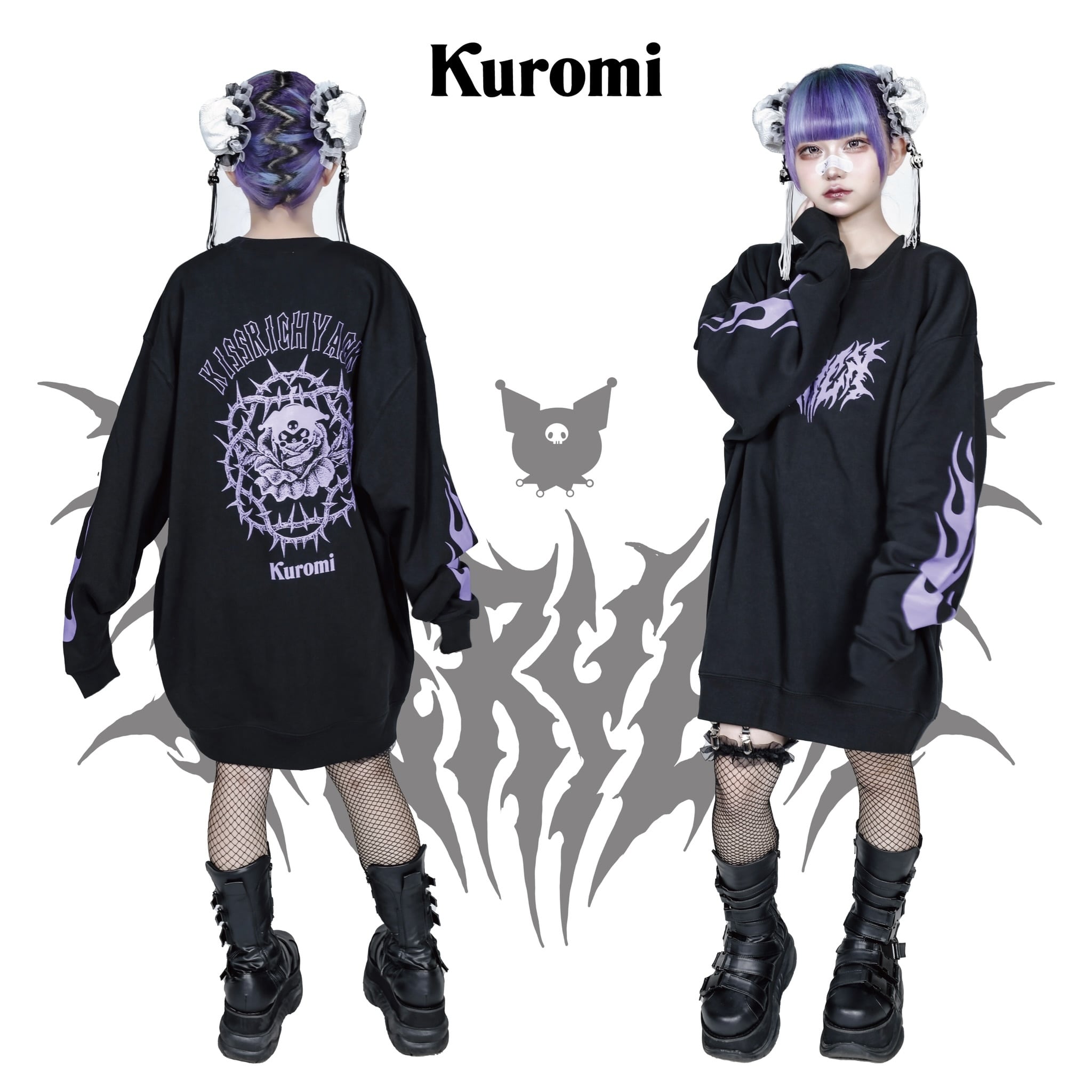 新品 KRY clothing FIREROSE パーカー クロミ kuromi