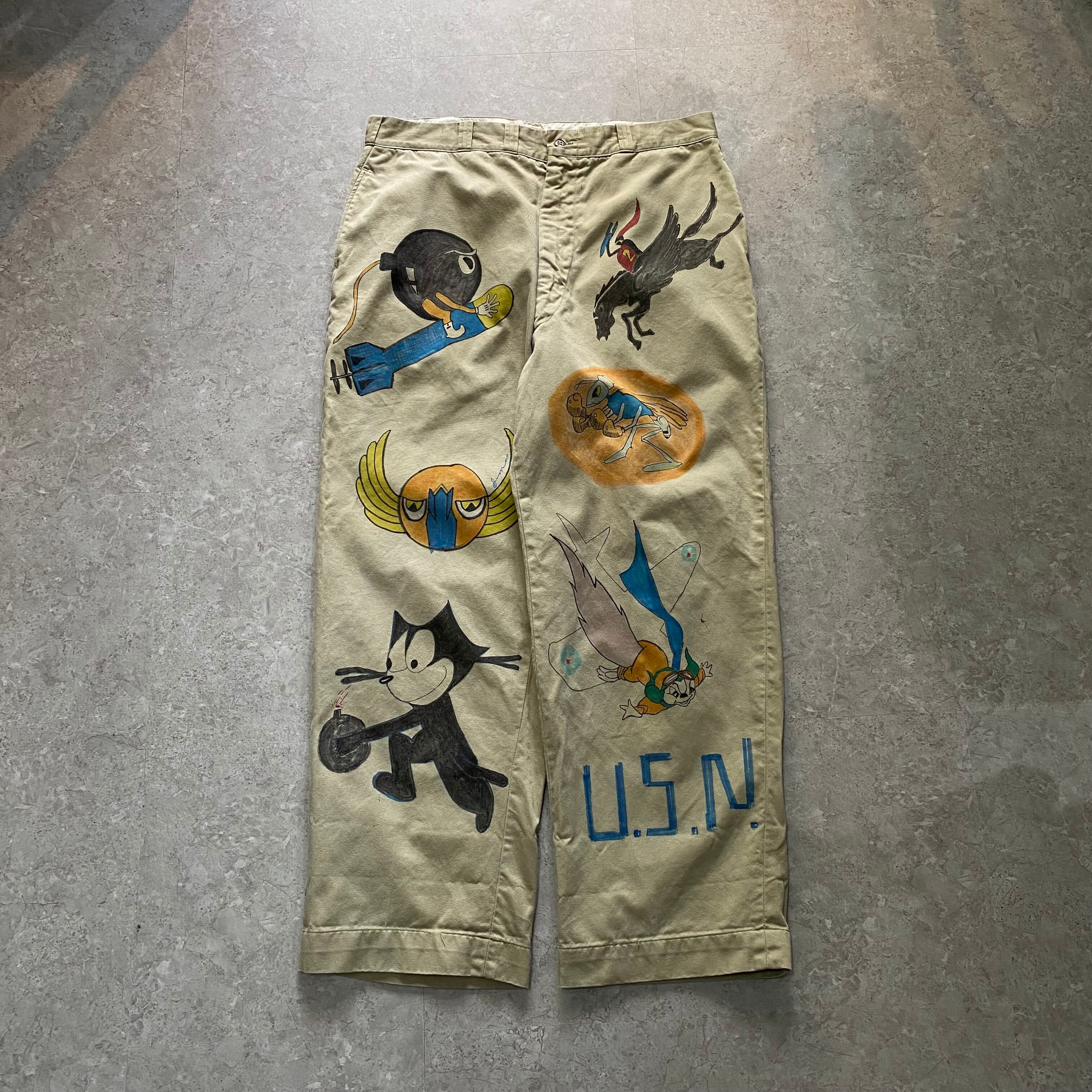 60s〜 US ARMY hand paint chino thousers pants【仙台店】