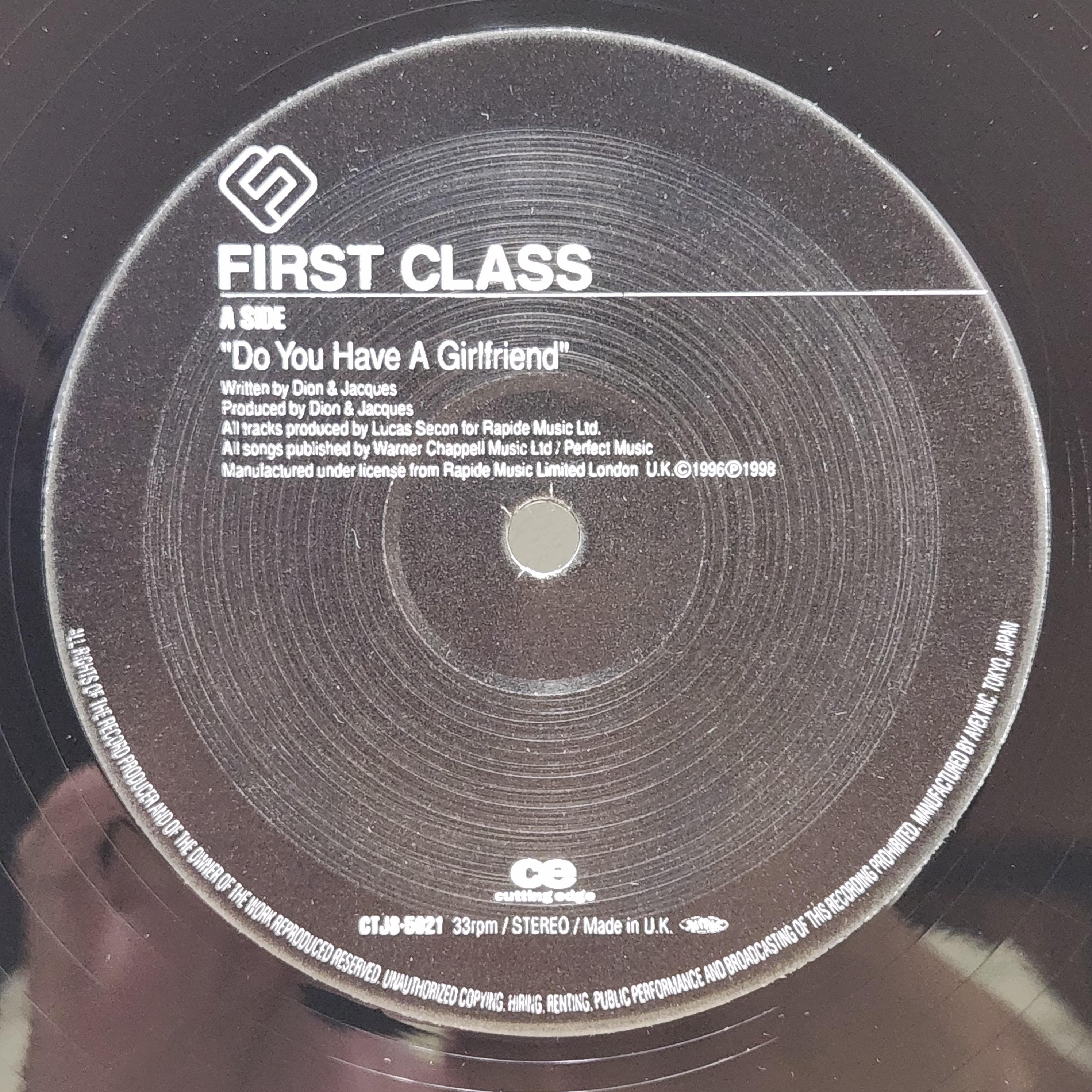 First Class / Do You Have A Girlfriend [CTJS-5021] - 画像3