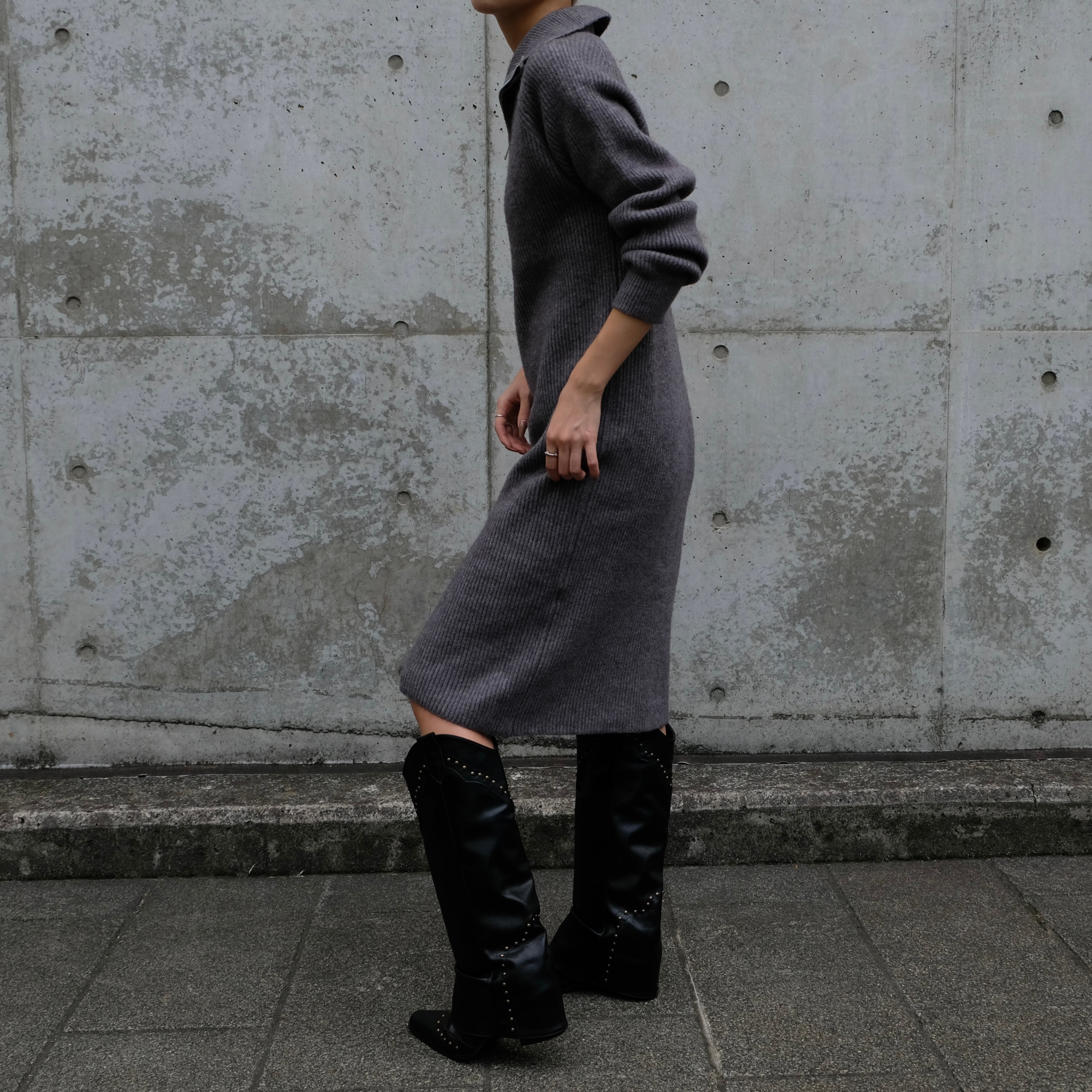 STUDS COVER WESTERN BOOTS / BLK | FELIM