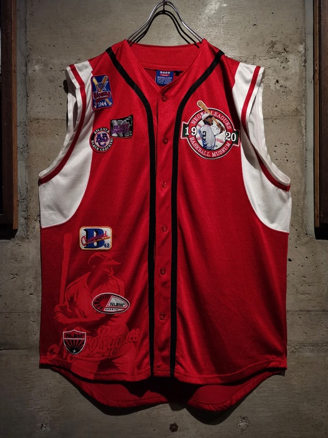 【Caka】"Dead Stock" "Negro League" Wappen Design Oversized No Sleeve Baseball Shirt