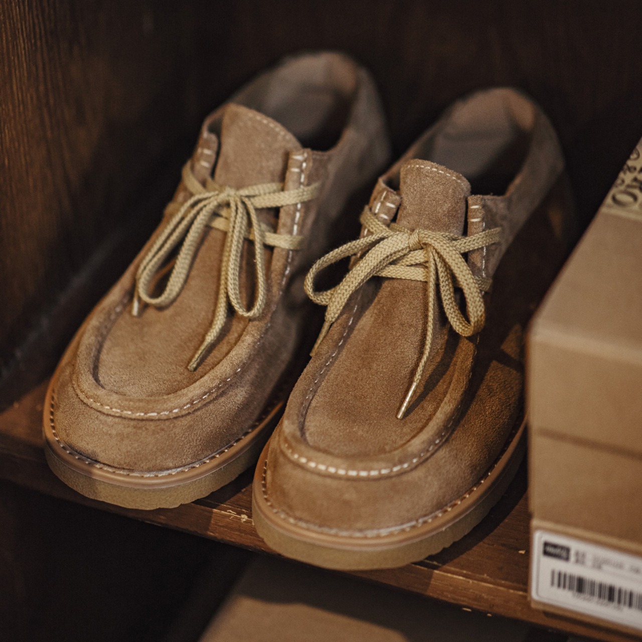 Khaki Suede Low-cut Shoes / カーキ スエード ローカット シューズ