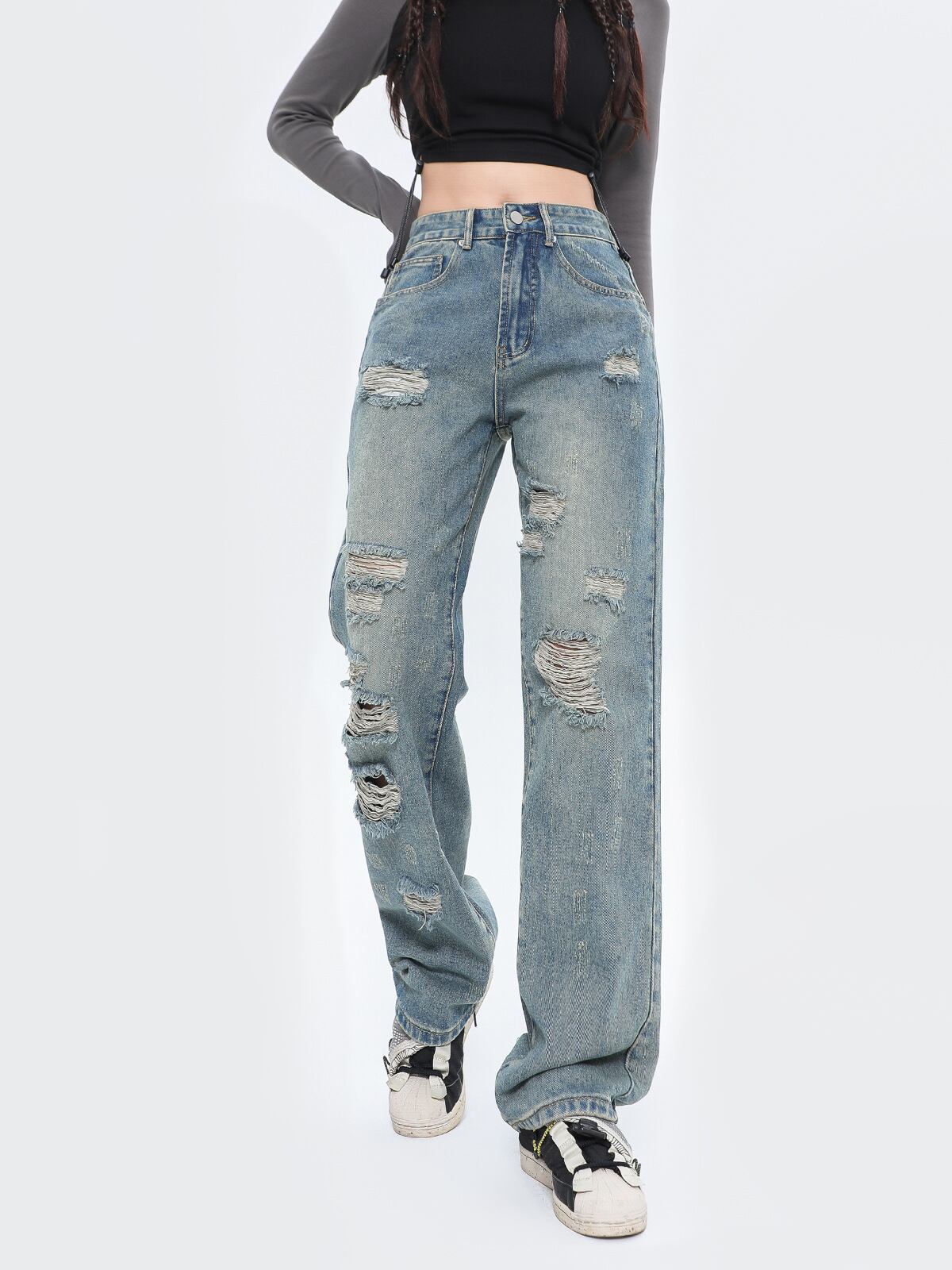 ビンテージダメージデニムパンツ / Vintage Distressed Jeans