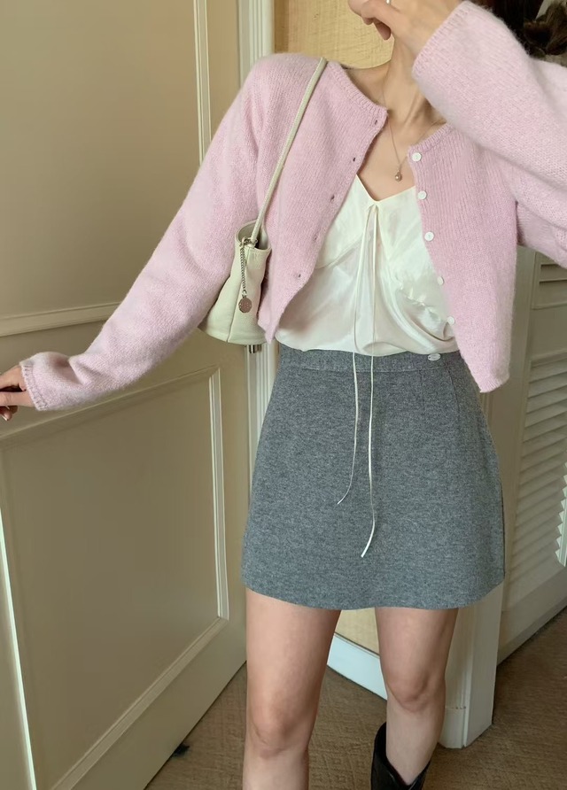 (予約) mellounge  / Baby crop cardigan 3color