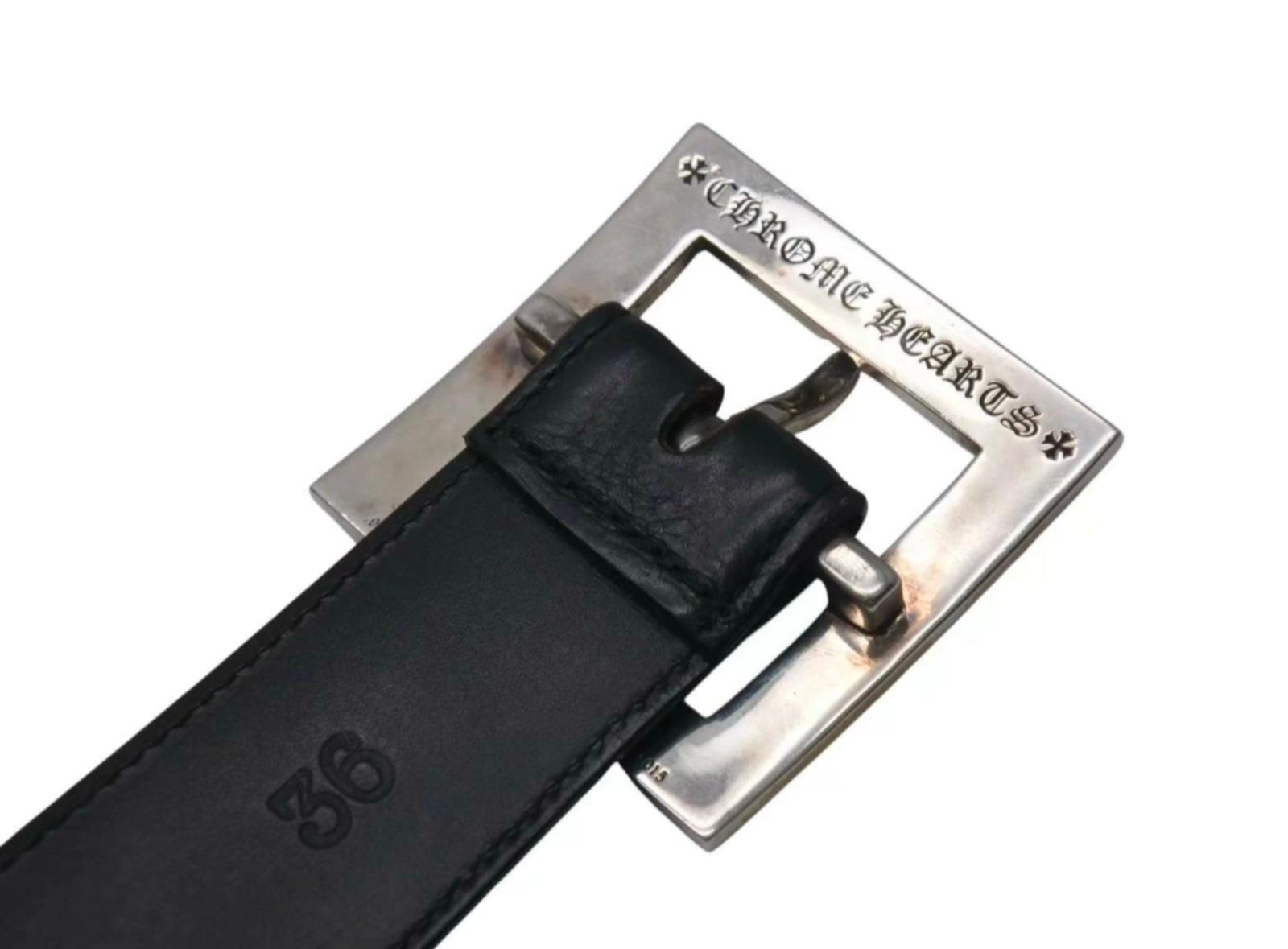 CHROME HEARTS クロムハーツ ピラミッド プラス バックル ベルト