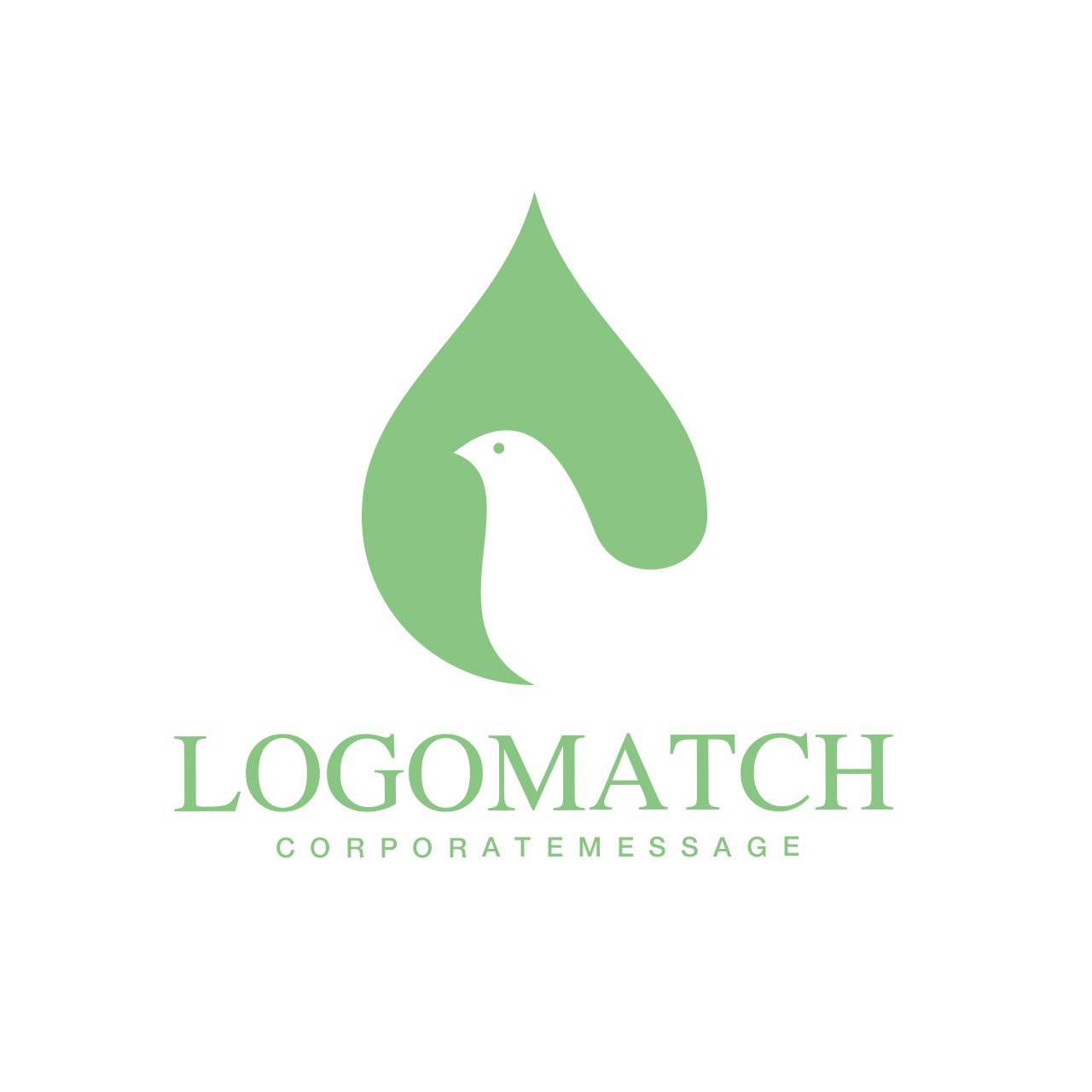 清らかな雫の鳥のロゴ