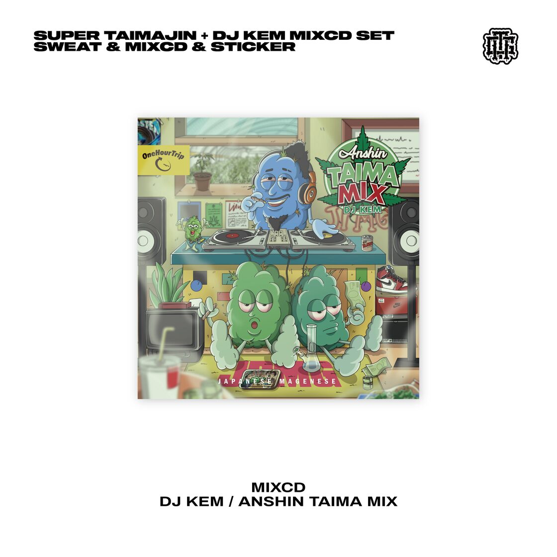 SUPER TAIMAJIN SWEAT&MIX CD&STICKER GRY | Pay ID ジャパニーズマゲニーズステッカー