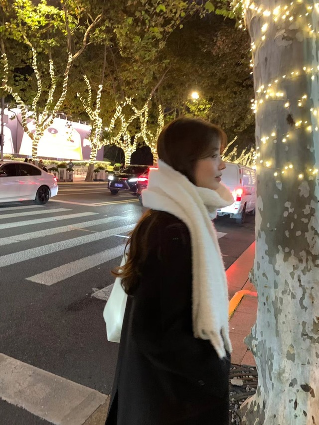 (予約) ounce / Fluffy alpaca wool boucle muffler 2color