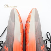 UNDER ARMOUR スニーカー 24.5cm BANDIT4 アンダーアーマー 靴 くつ シューズ チャージドバンディット4 運動 ランニング ジョギング 走る 黒 橙 紐 ブラック系 オレンジ系