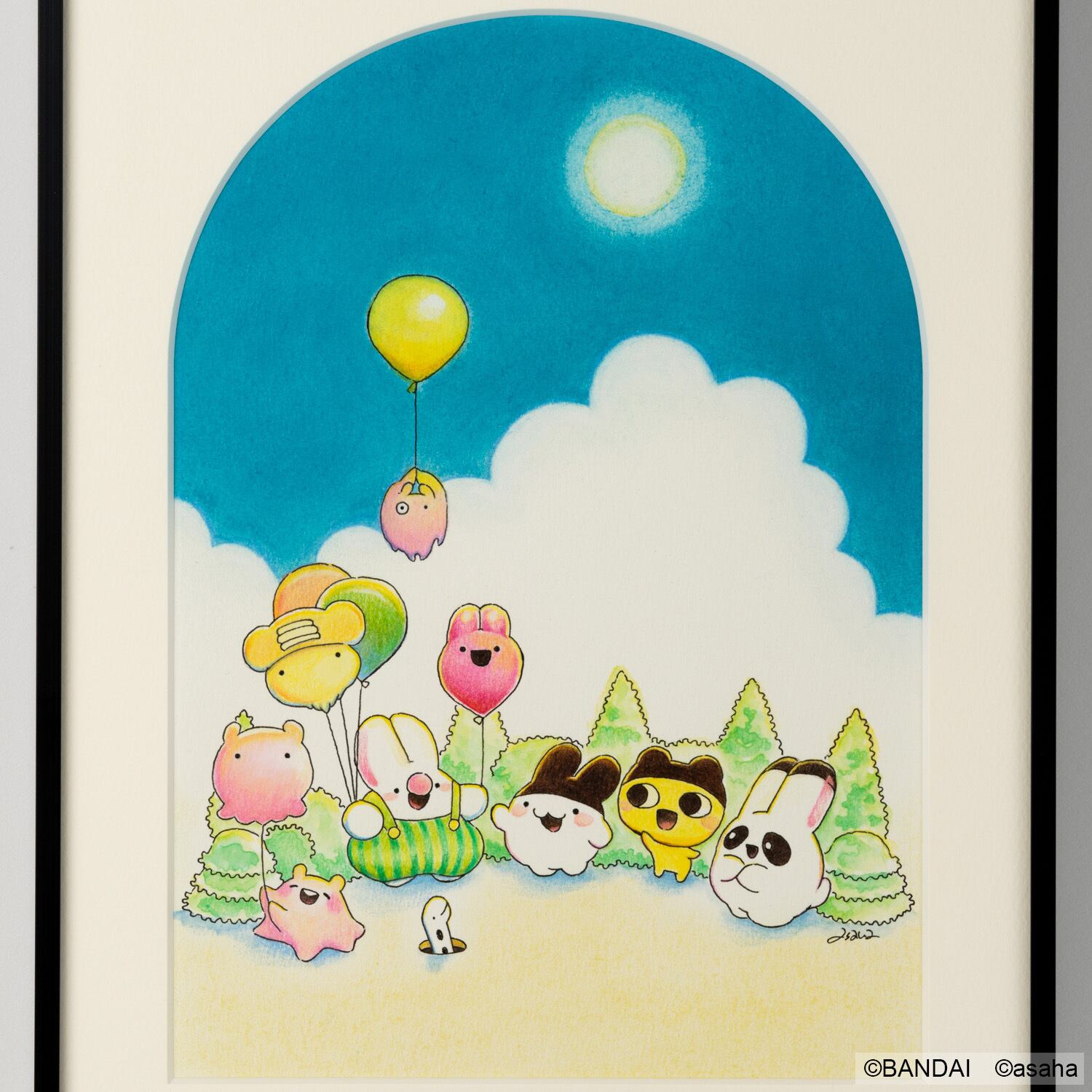 たまごっち×asaha コラボイラスト原画 4「ふうせんくださーい