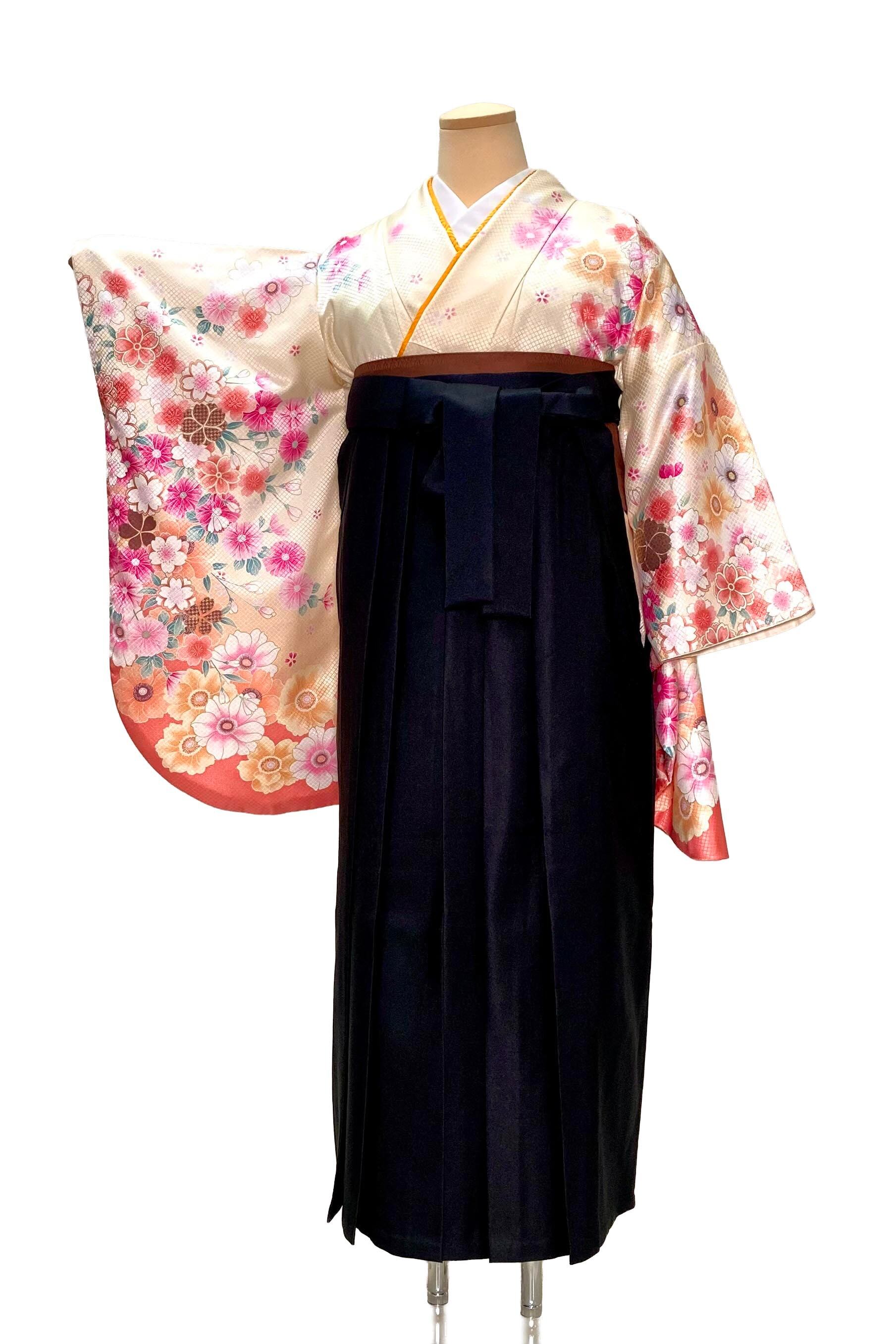 レンタル卒業袴セット（小振袖No.133-6L） | kirakujapan