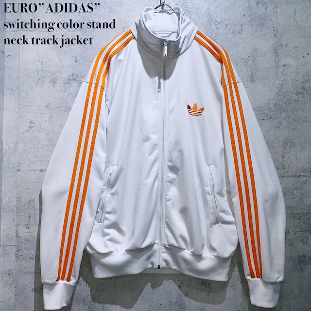 EURO”ADIDAS”switching color stand neck track jacket