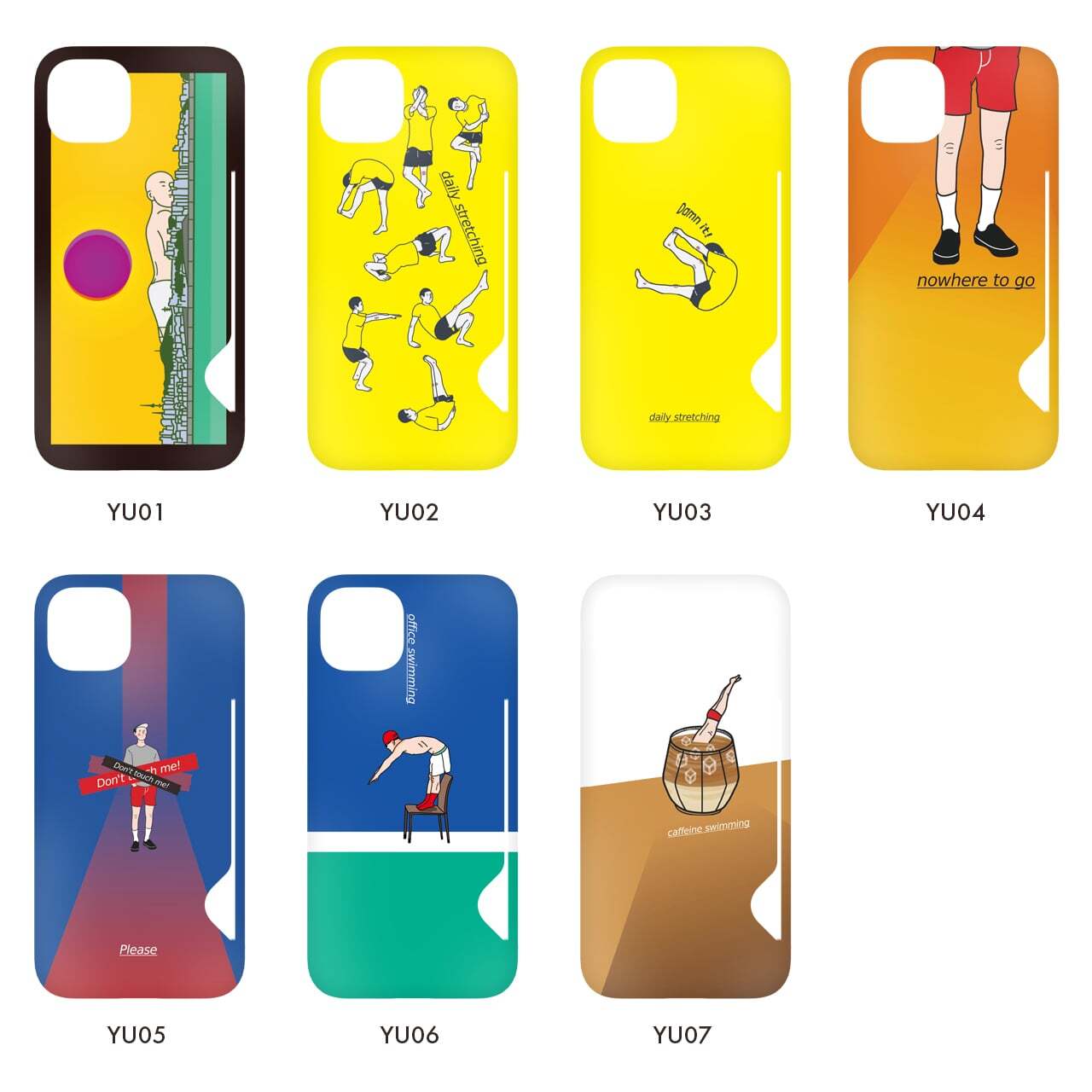 カード収納型 スマホケース Yukyoung おしゃれ アート パロディ 韓国 デザイナーズ Iphone Galaxy 携帯カバー カフェオレ 珈琲 Caffeine Yu07 アイフォン ギャラクシー 背面ポケット 軽量 薄型 衝撃吸収 タフ設計 レンズ保護 韓国スマホケース専門店 Korean Case