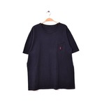 ラルフローレン ポケット付き クルーネック オーバーサイズ Tシャツ ポケT メンズXL相当 ブラック Ralph Lauren 古着 @BB0470