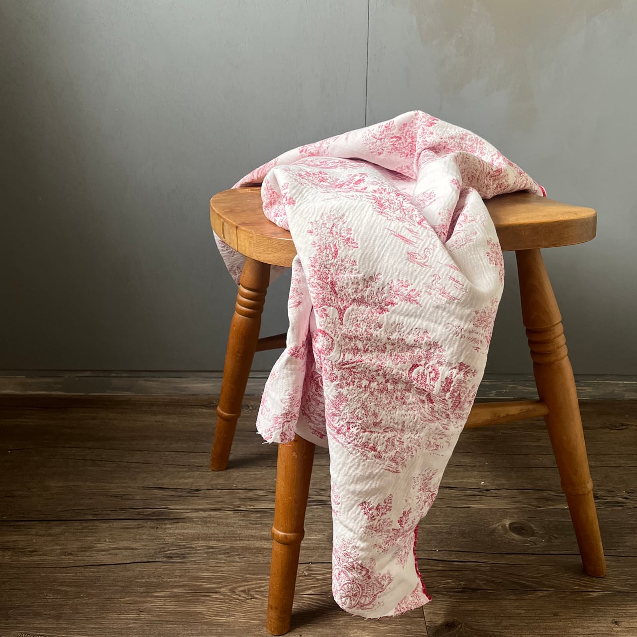 ✴︎再入荷✴︎ Fabric生地 トワルドジュイ（Toile de Jouy)／4.レッド