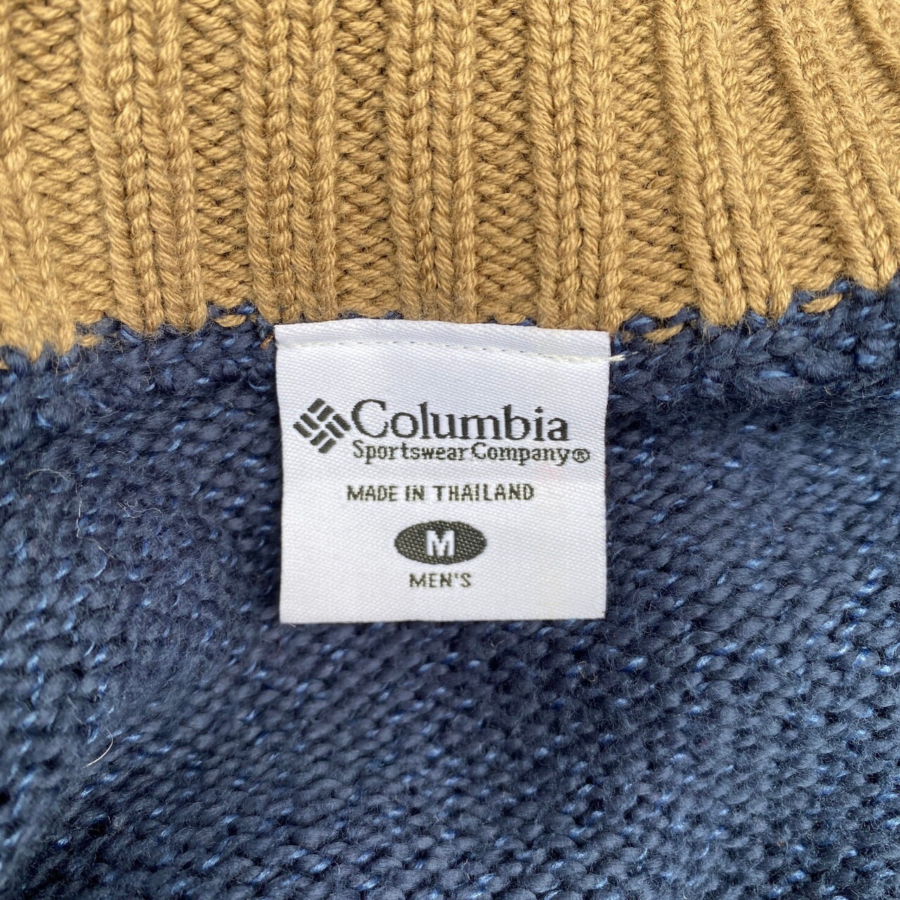 Columbia コロンビア ハーフジップ ニット メンズM 古着 セーター 