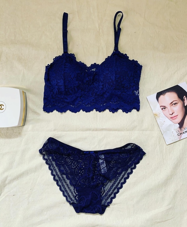 flower.race.パッド付き navy×navy