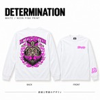 閻王 WHITE×NEON PINK L/S T-Shirt