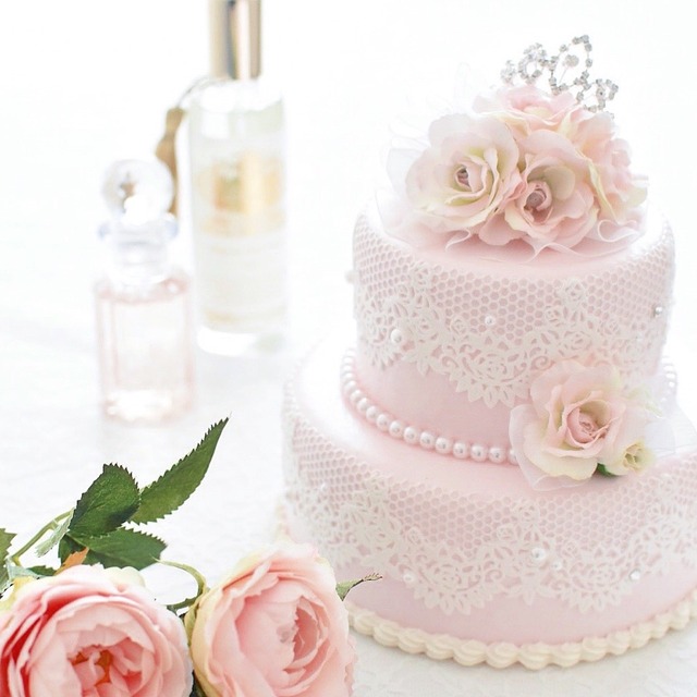 wedding tiara (pink)