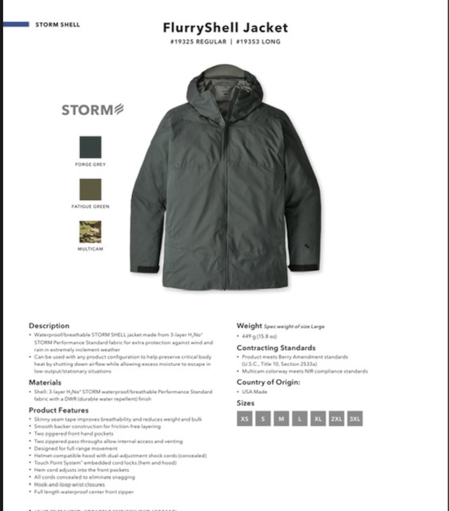 パタゴニア フラーリー シェルジャケット ロストアロー Patagonia Lost Arrow Flurry Shell Jacket デッドストック マルチカム 迷彩 ミリタリー XL 画像20