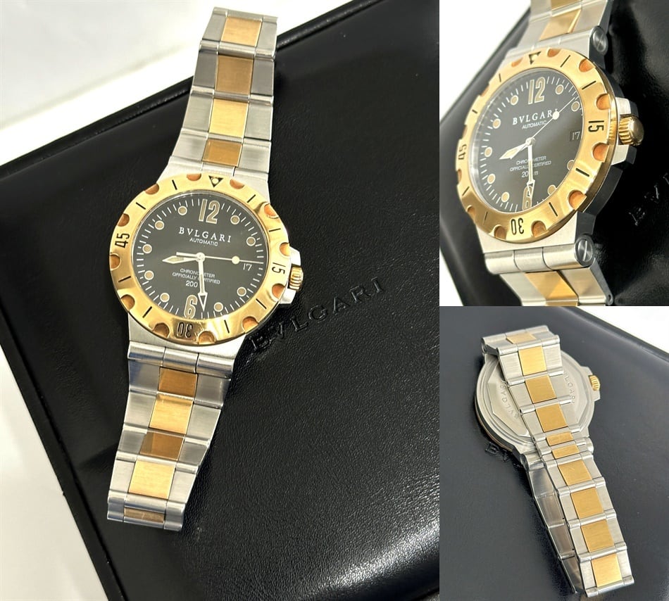BVLGARI ブルガリ ディアゴノ スクーバ K18 YG コンビ クロノ BVLGARI ブルガリ ディアゴノ スクーバ K18 YG コンビ クロノ