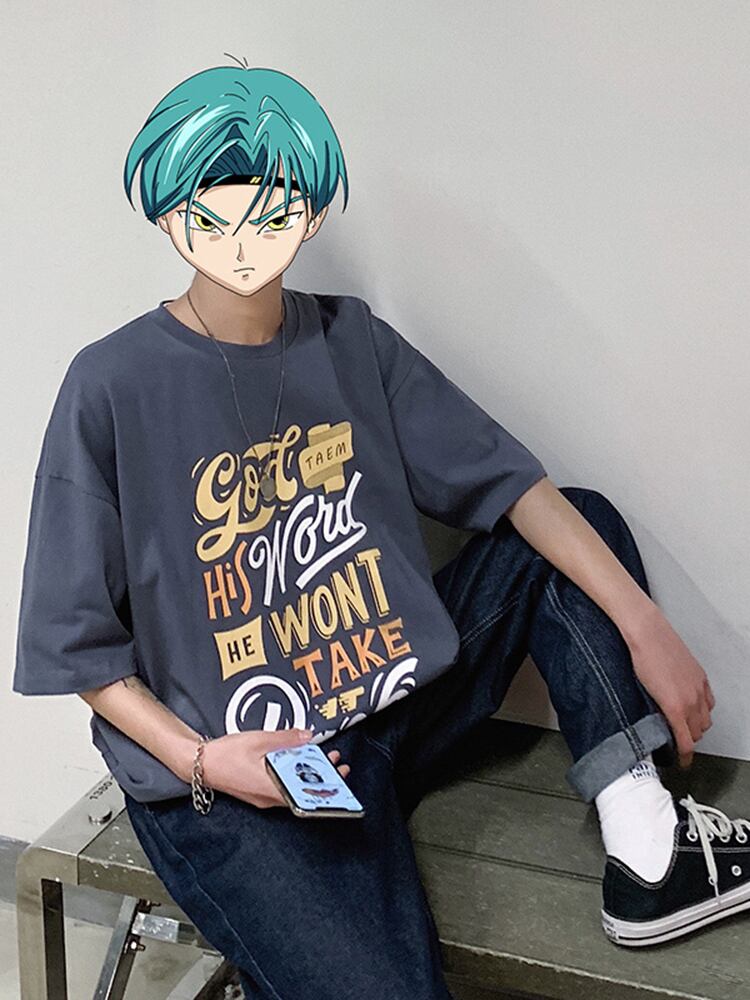 全3色 Tシャツ カットソー プリント カジュアル シンプル