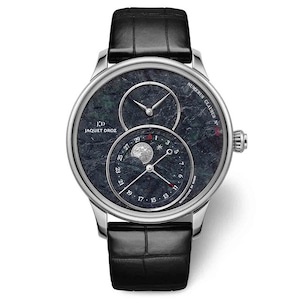 【JAQUET DROZ ジャケ・ドロー】GRANDE SECONDE MOON  SWISS SERPENTINITE グラン・セコンド ムーン（サーペンティナイト）／国内正規品 腕時計