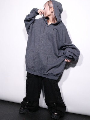 "Hanes" XXXG super over silhouette zip-up foodie