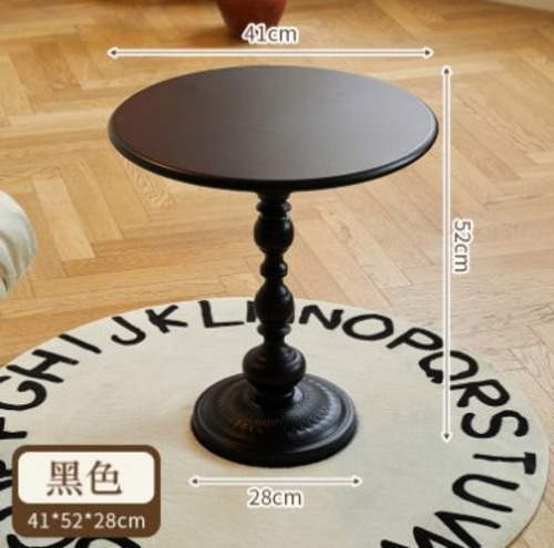 サイドテーブル　ソファエンドテーブル　丸形　コーヒーテーブル　ベッドサイドテーブル　クリエイティブ　ナイトスタンド　フラットティーテーブル　小さなエンドテーブル　リビングルーム　ベッドルーム　バルコニー　オフィス シンプル　ブラック　ホワイト 　直径41CM