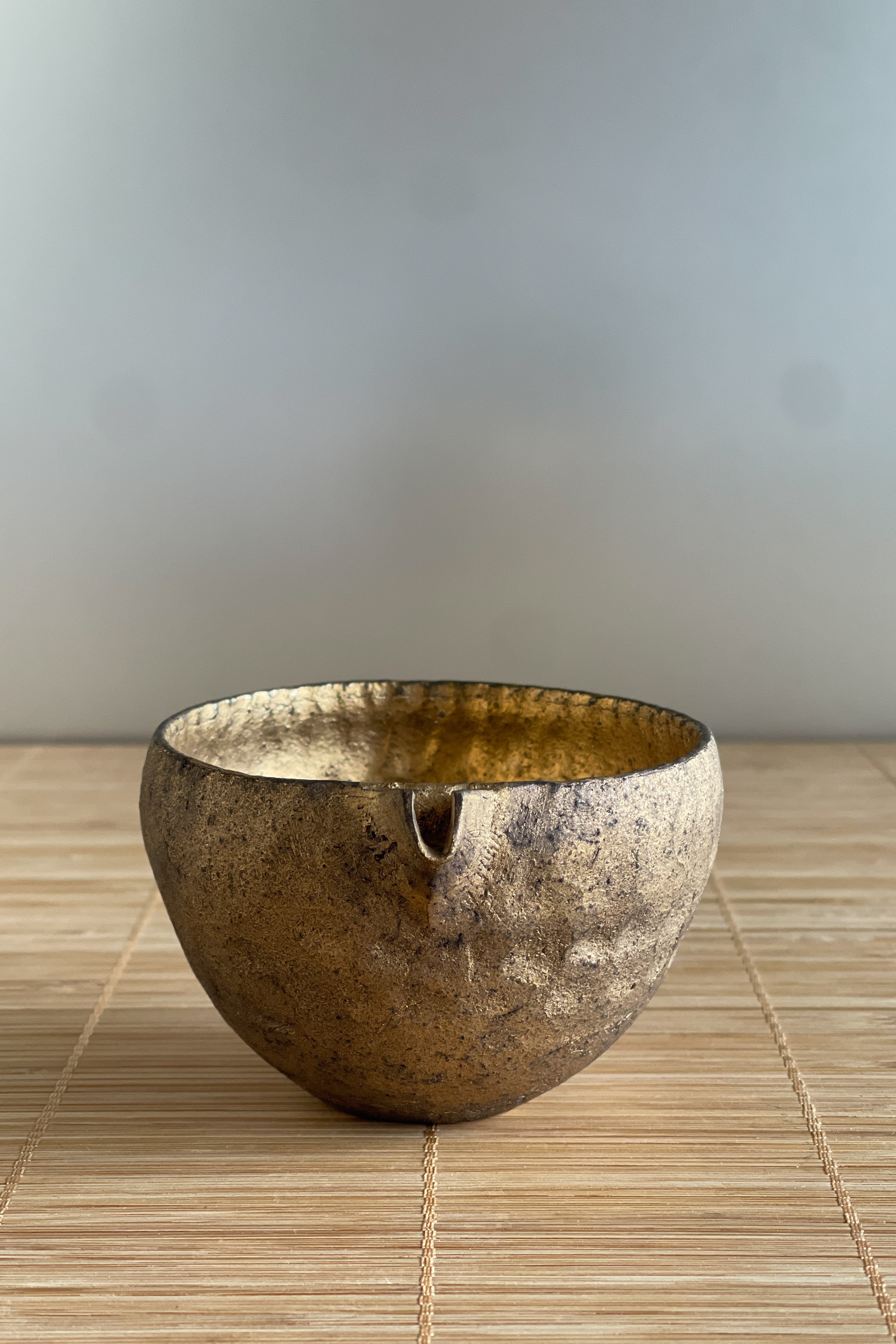 村上躍　焼締　皿　3枚セット 金彩焼締片口 村上躍 作 MY26_41 | web-shop MITATE