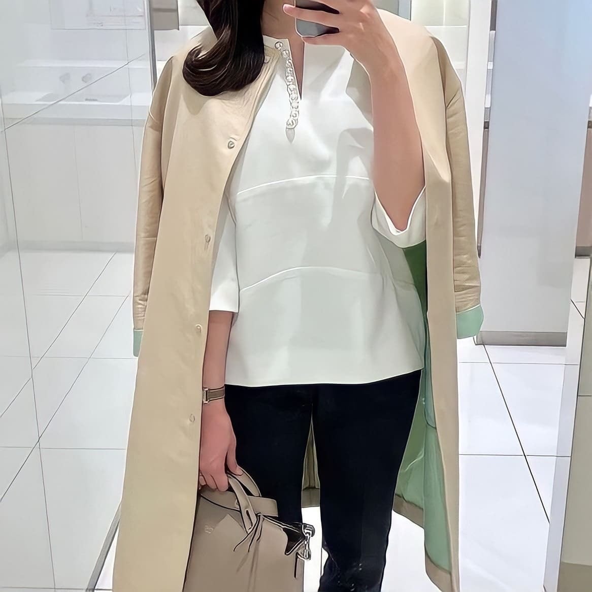 【ojyarumaru_a様】Design 2color pearl shirt