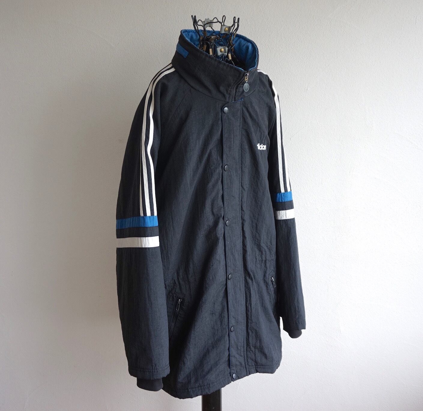 1990's [adidas] 3ストライプス トラックコート ブラック 表記(L