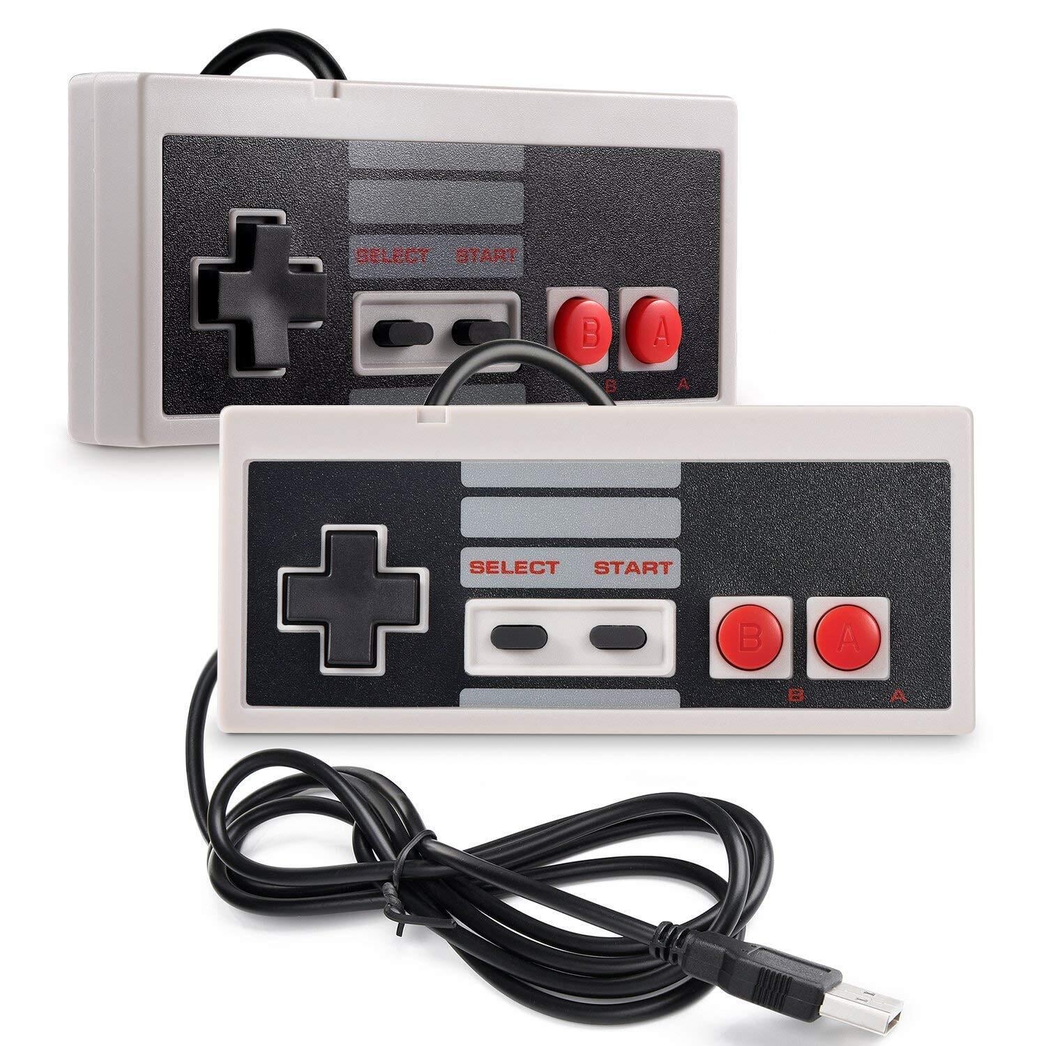 YOIQI USB有線 NESゲーム用 2個パック PC USBコントローラー レトロ