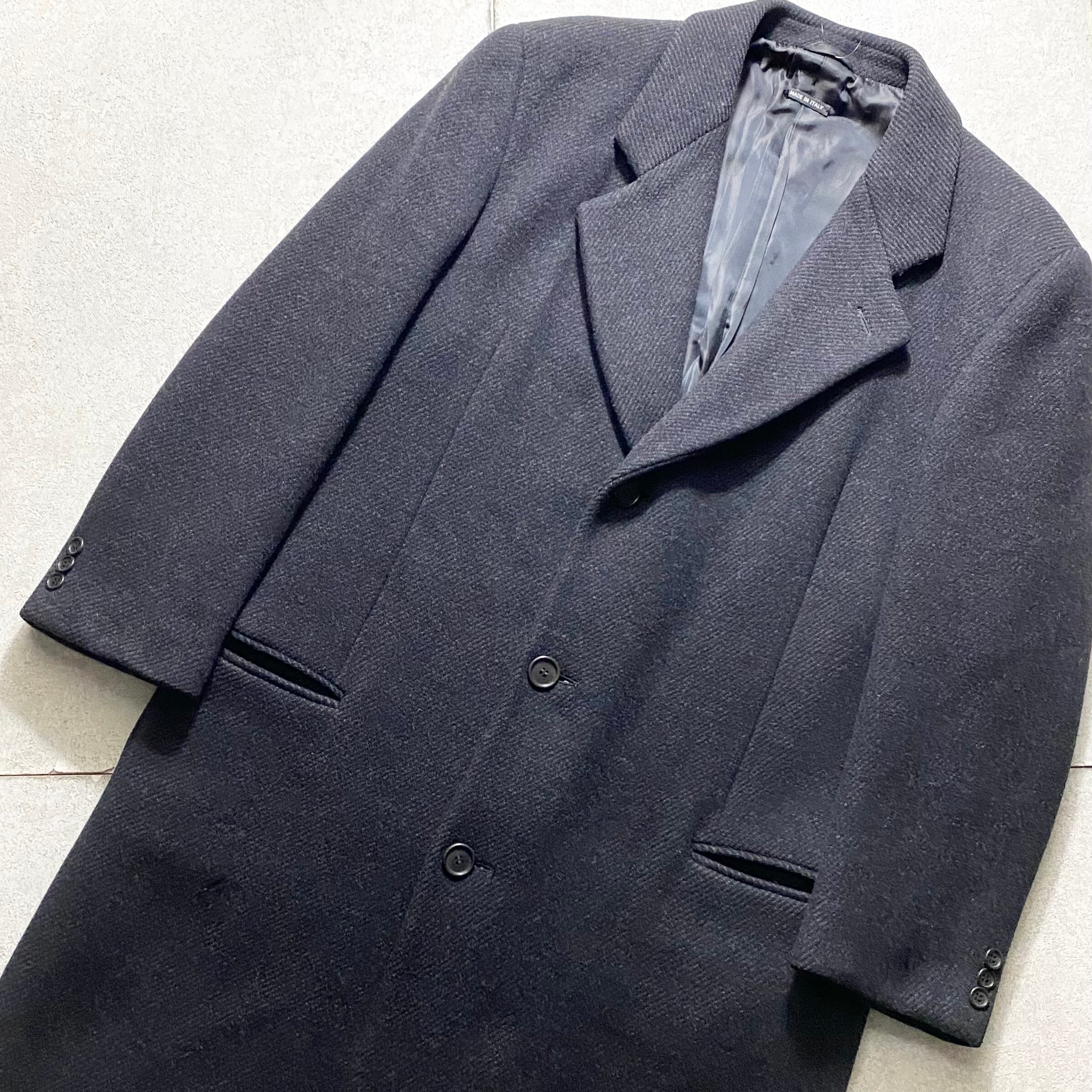 vintage GIORGIO ARMANI wool × cashmere chesterfield coat | NOIR ONLINE