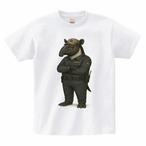 警備員なマレーバクTシャツ[ホワイト]