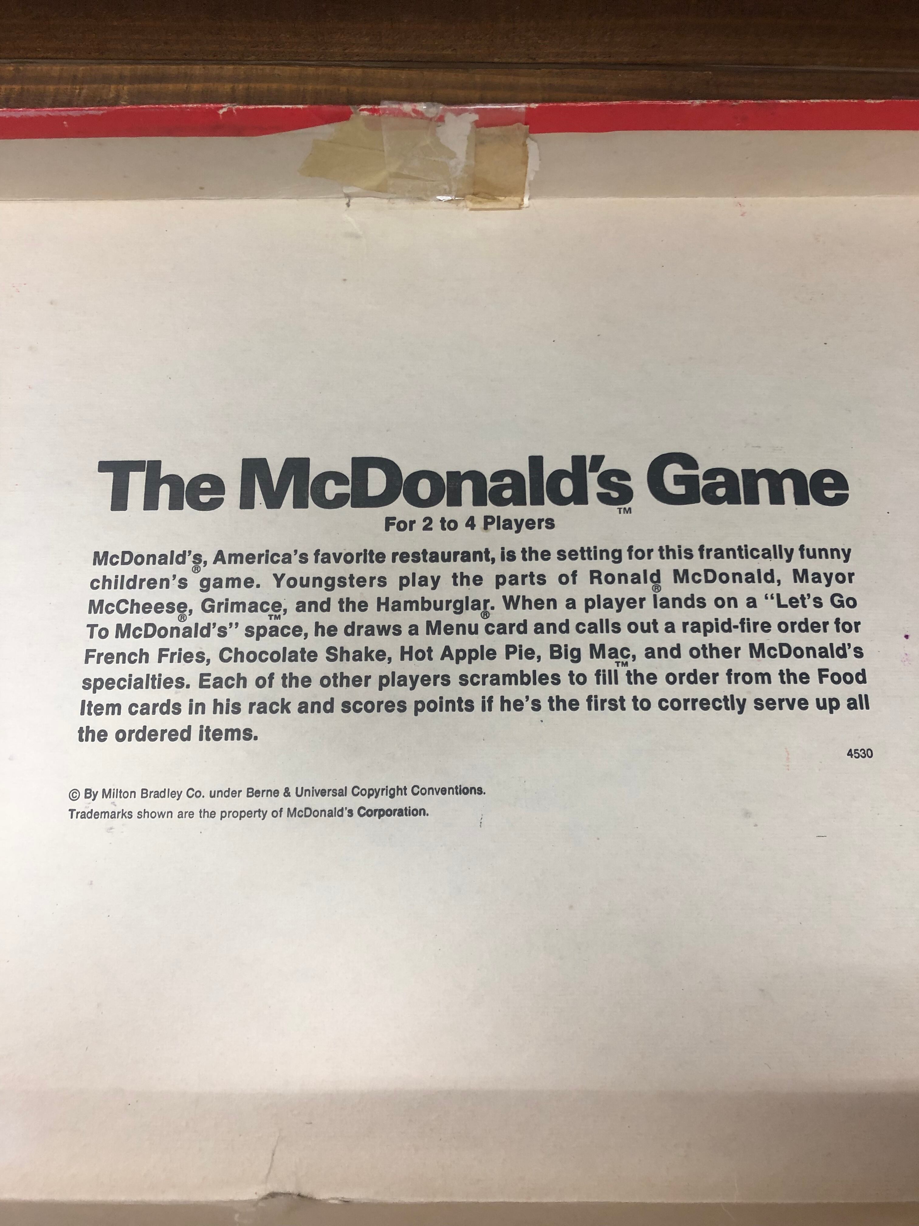 1980 アメリカ マクドナルド 紙もの カード ゲーム ディスプレイ 未