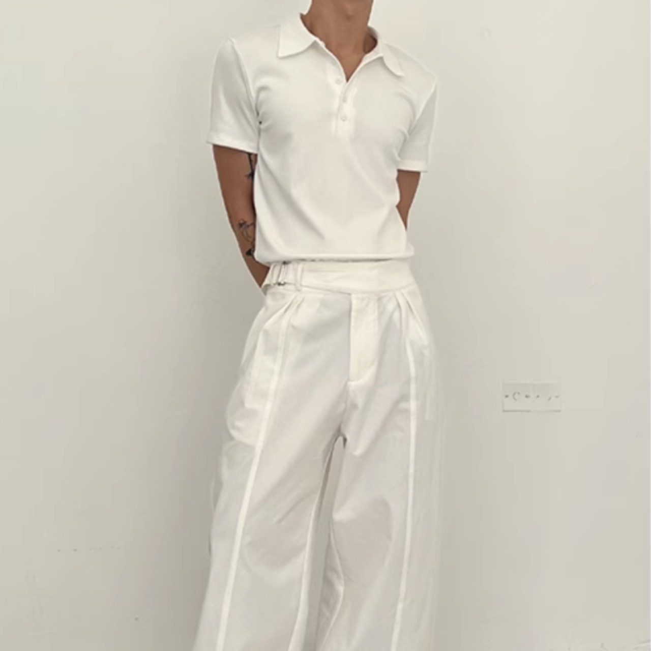 スリムフィットポロシャツ　0782