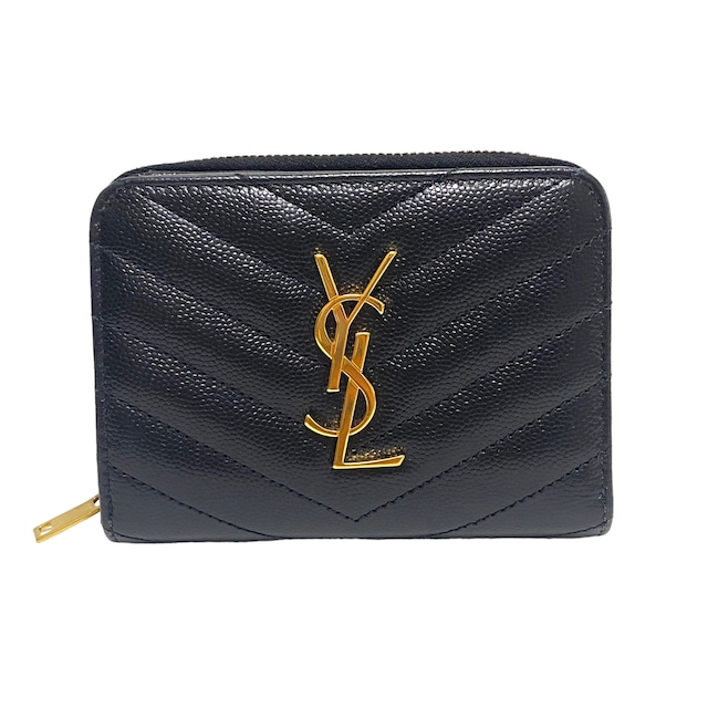 Yves Saint Laurent サンローラン コンパクトウォレット ブラック 11068-202308