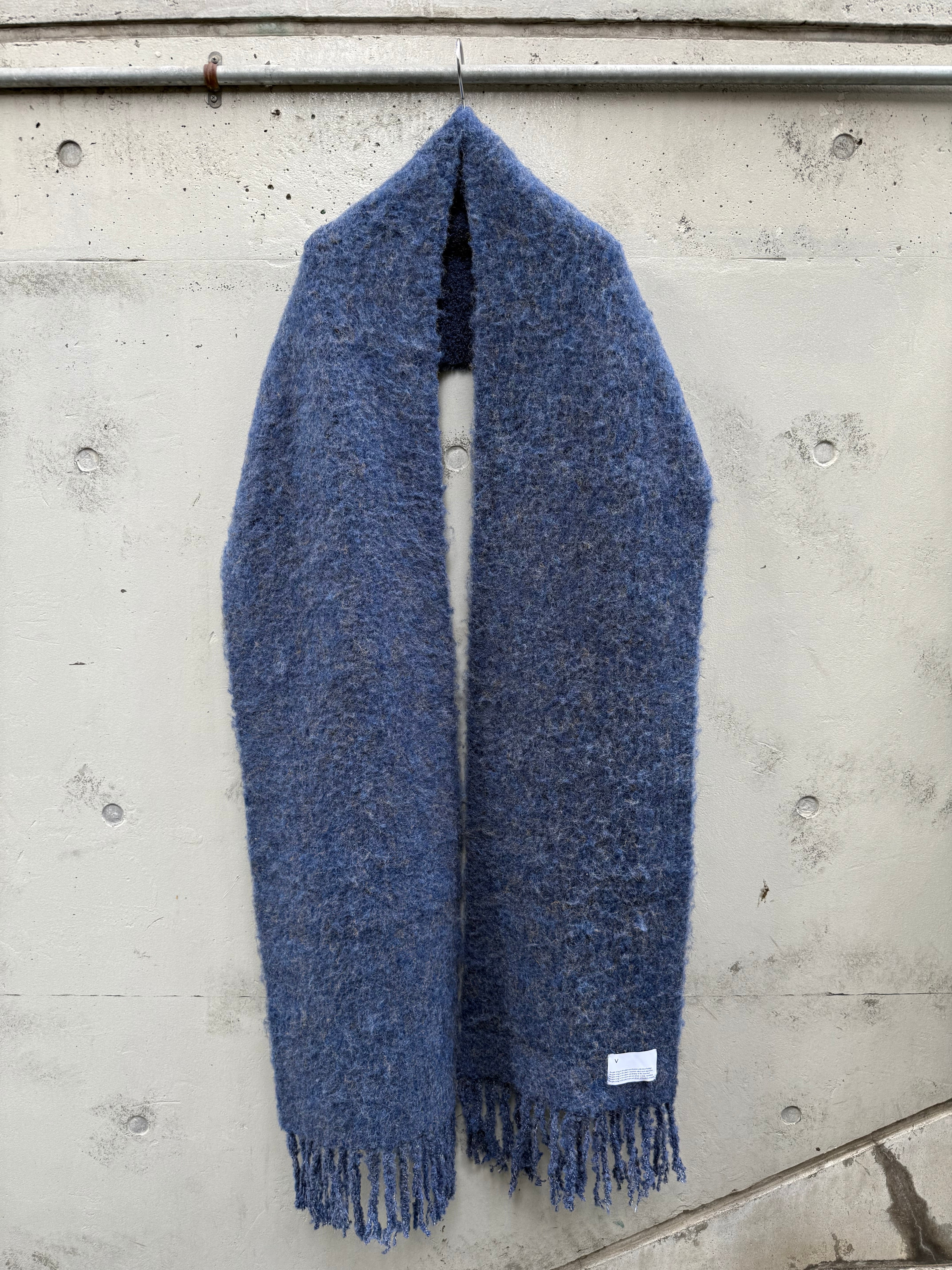『VOAAOV』FULLERS TEASEL BRUSHED KNIT Muffler / NAVY