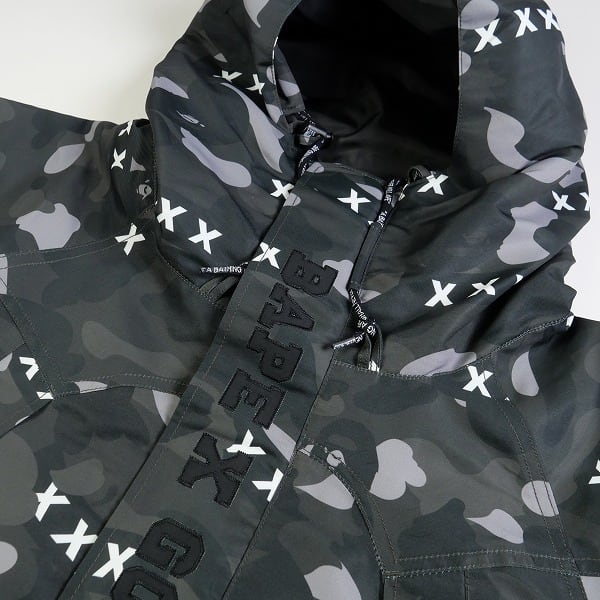 APE BAPE CAMO 迷彩　スノボジャケット　パーカー　XL