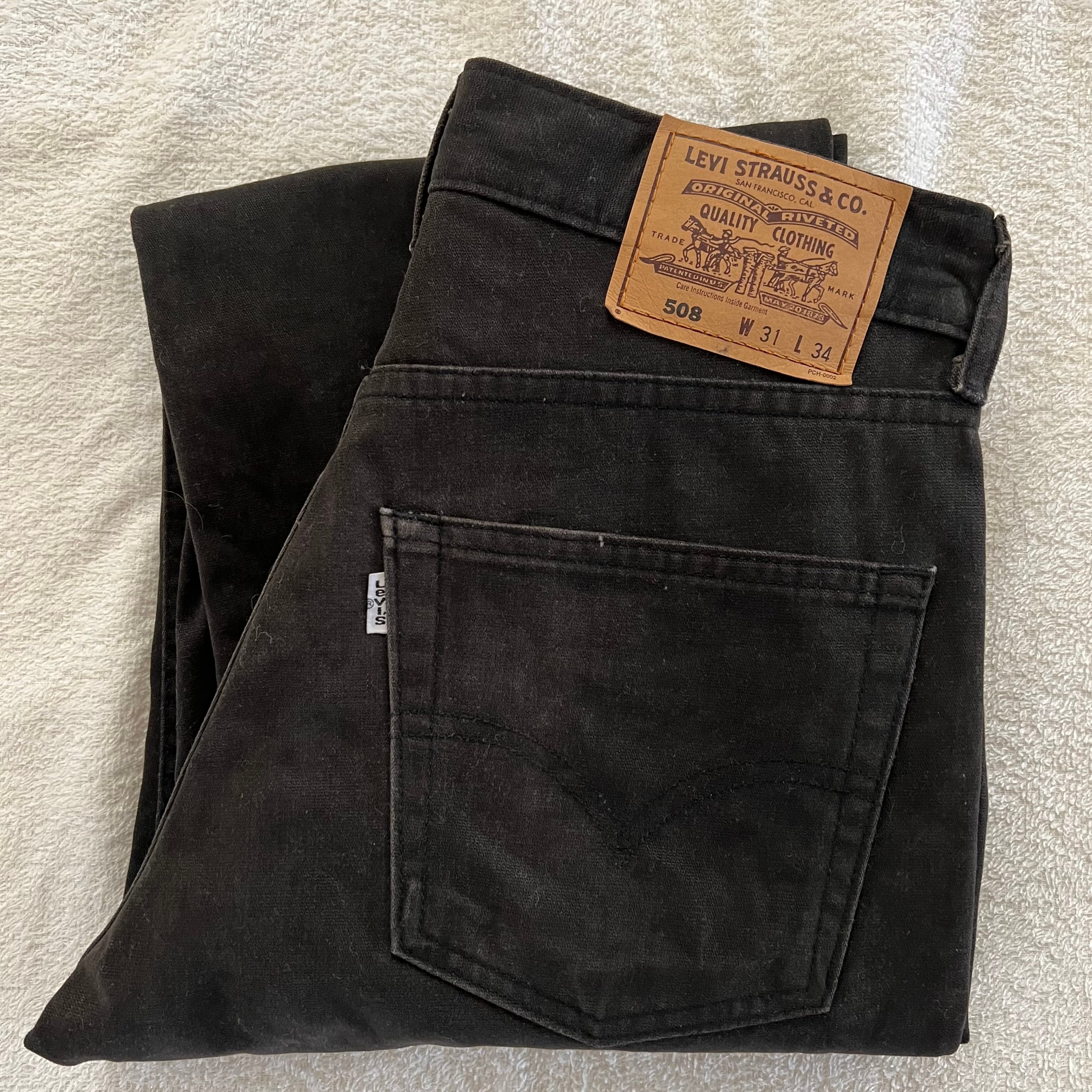 Levi's 508 W31×L34 リーバイス ブラック パンツ レギュラー ...