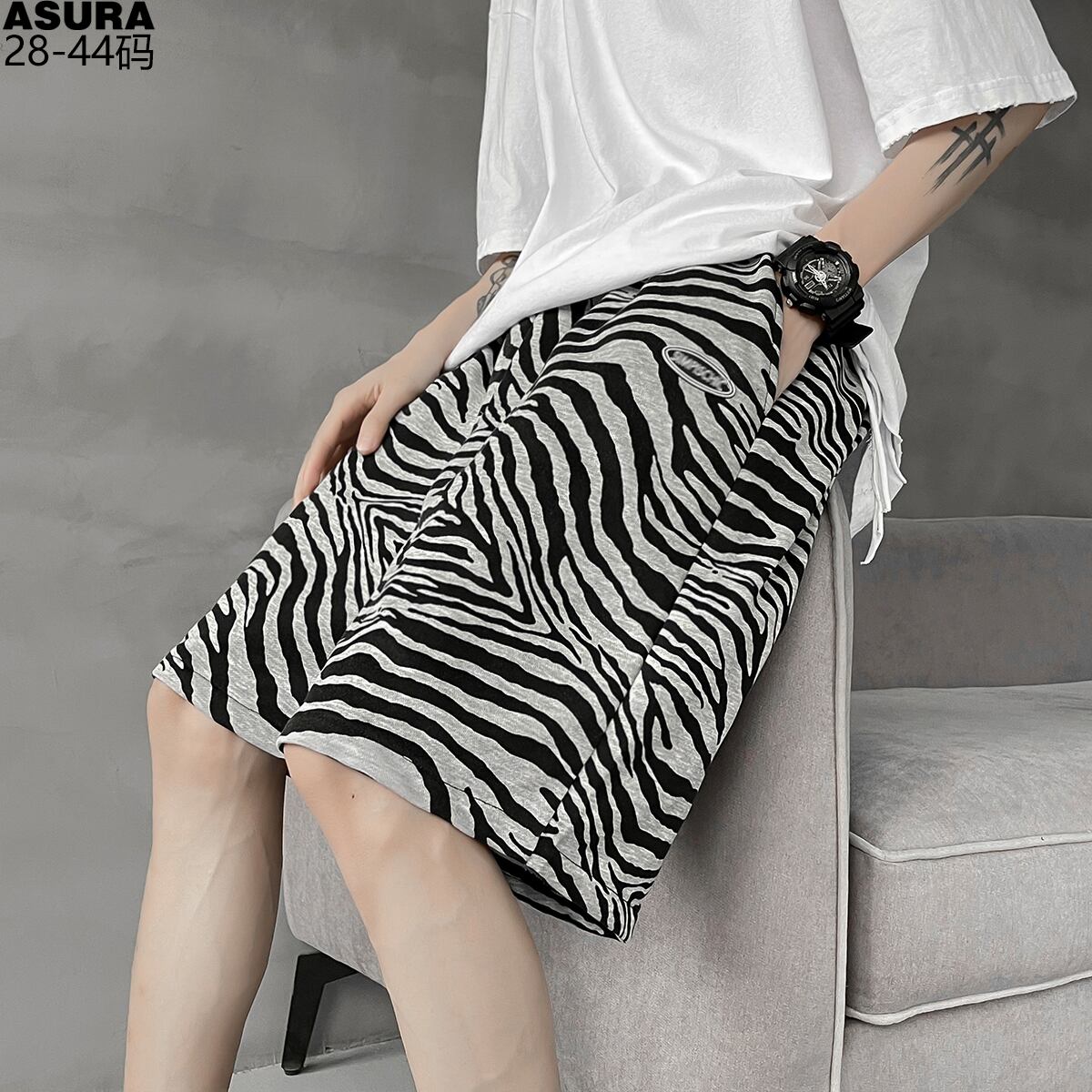 パターンショーツ パンツ ルーズサマー ストリート 大きめサイズ 夏物 ブルマー ASURAプラスサイズメンズ8376702247