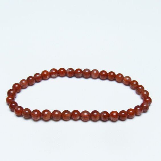 ナンホーンアゲート ブレスレット 5mm 南紅瑪瑙 ブレス 一点物 メール便可 [M便 1/10] 111-42134