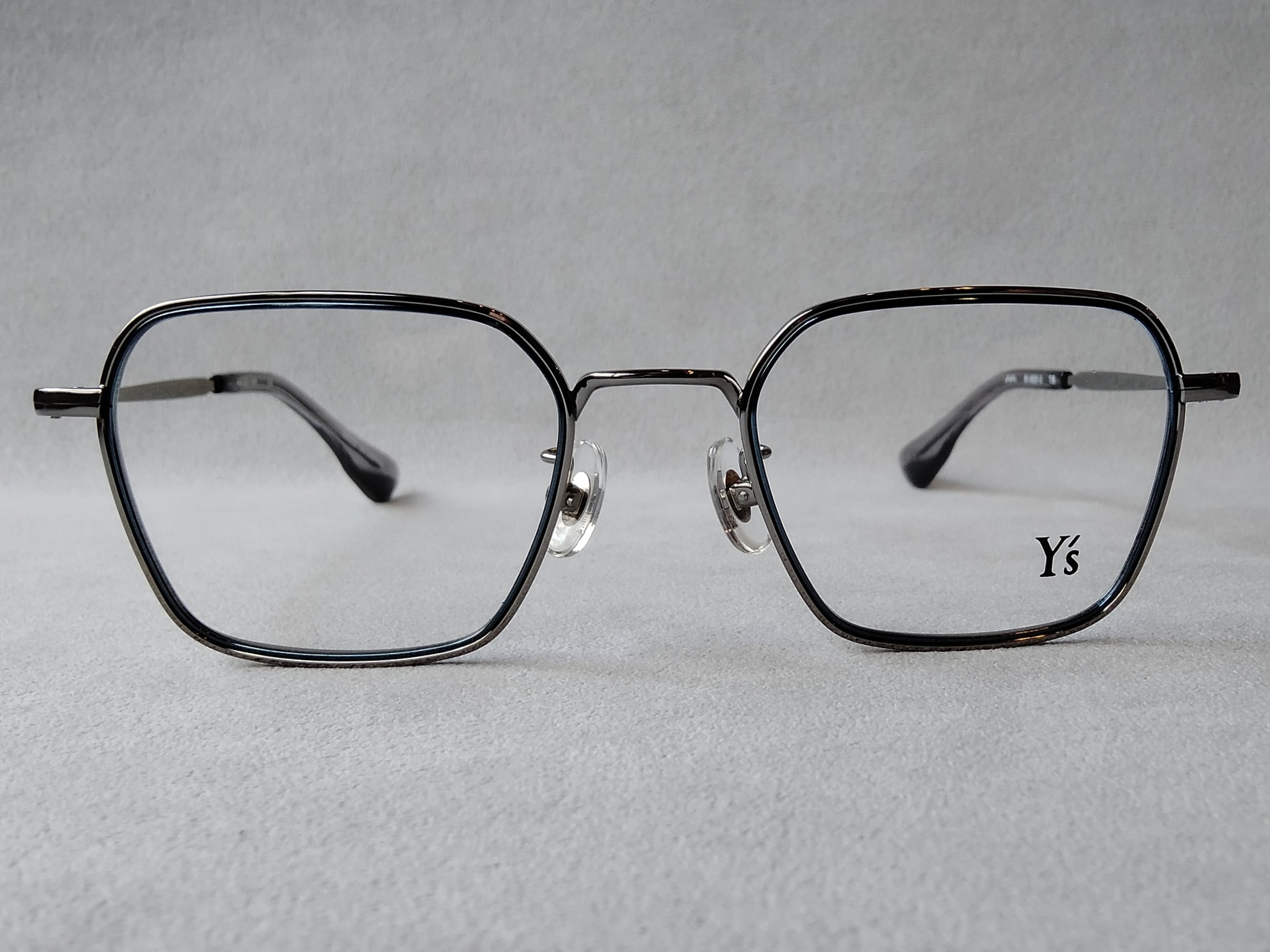Y's ワイズ  レディース 眼鏡 メガネ フレーム 81-0031-2 Y's (ワイズ) EYEWEAR 81-0031-2 // BLACK HALF MATTE ＆ BEIGE ［made