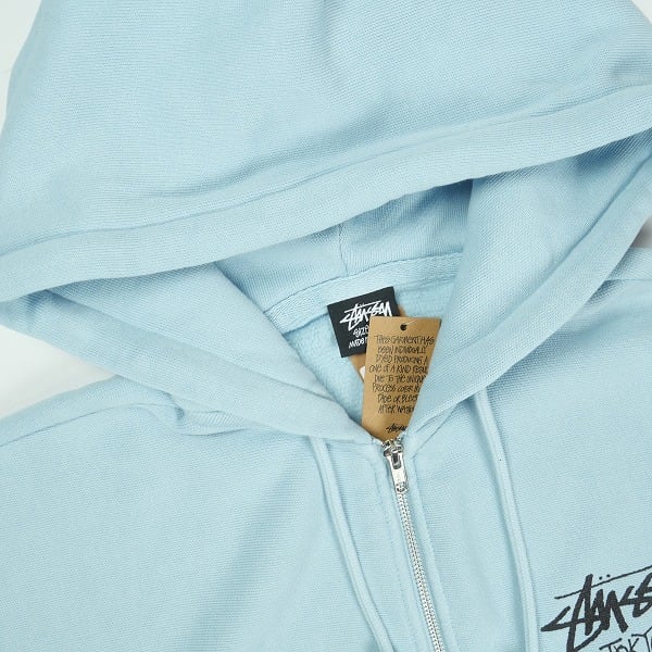 Size【M】 STUSSY ステューシー STOCK TOKYO ZIP HOOD SKY BLUE 東京