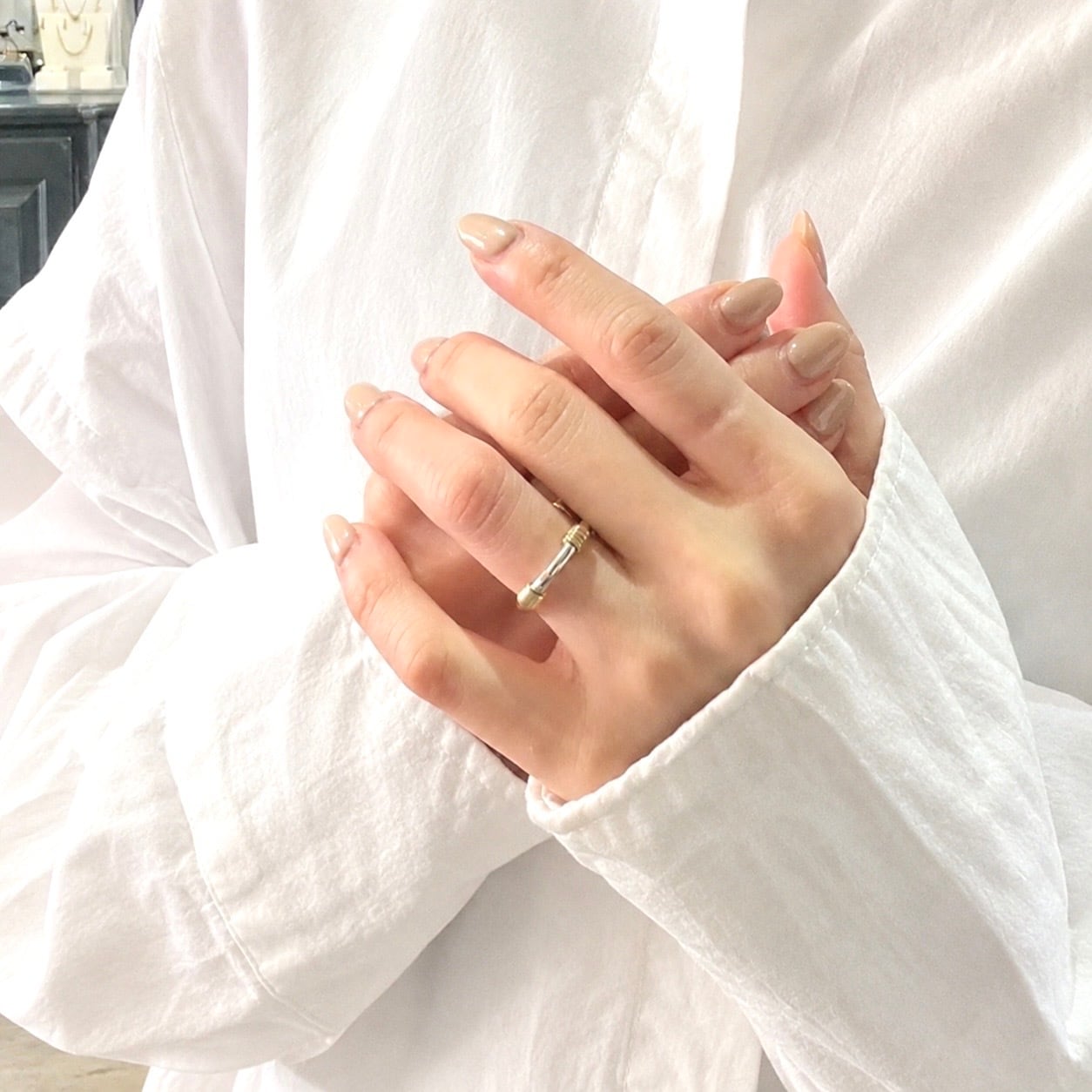 希少【TIFFANY&CO】【8号】2825 silver925× 18K YG コイルリング 8-9号