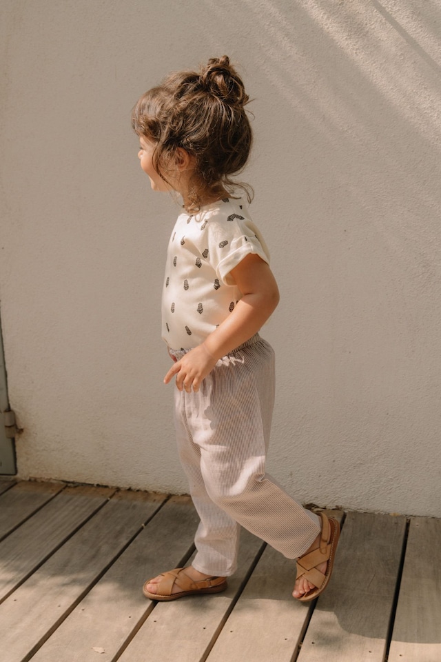 ［6m-24m］Studio Boheme Paris  - T-SHIRT BAMA / OFF WHITE / LAVENDER