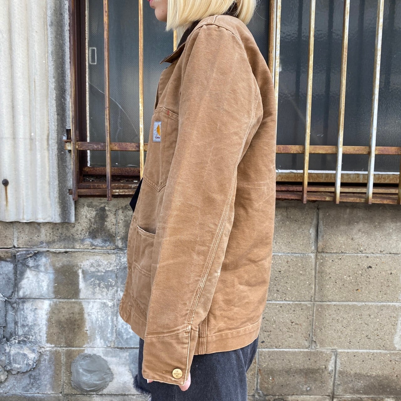 カーハートwip☆ワンポイントロゴ ダックジャケット 希少 美品 【公式 