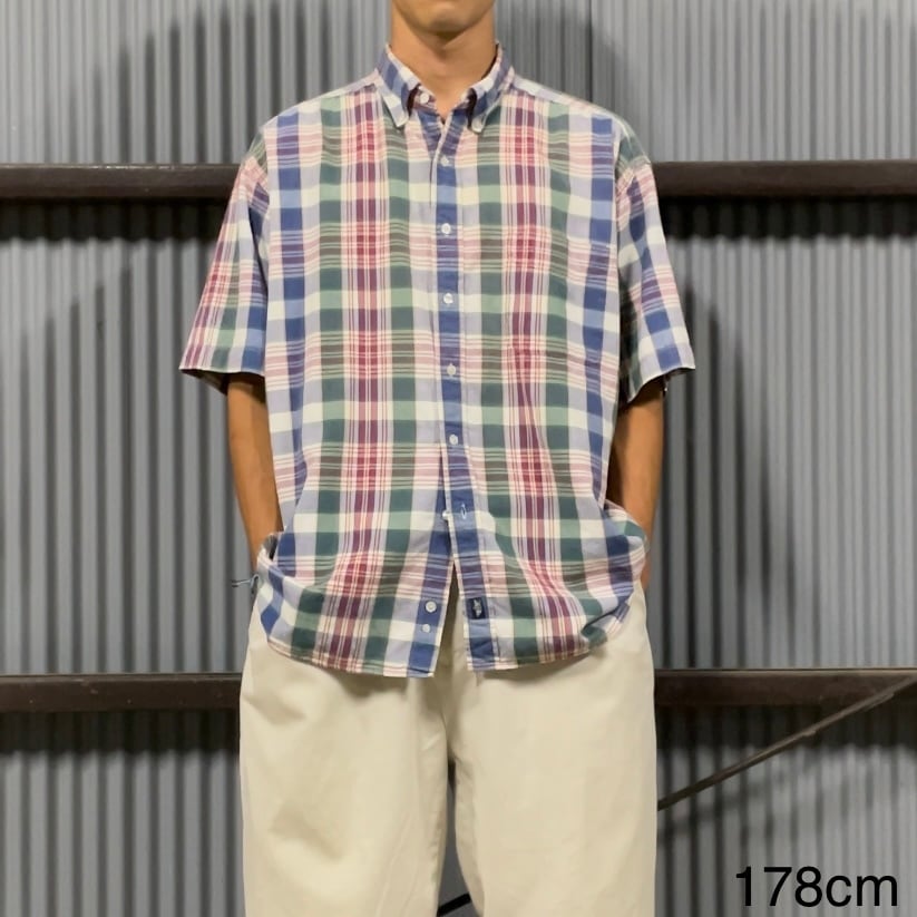 DOCKERS 半袖 チェックシャツ メンズXL /eaa359654