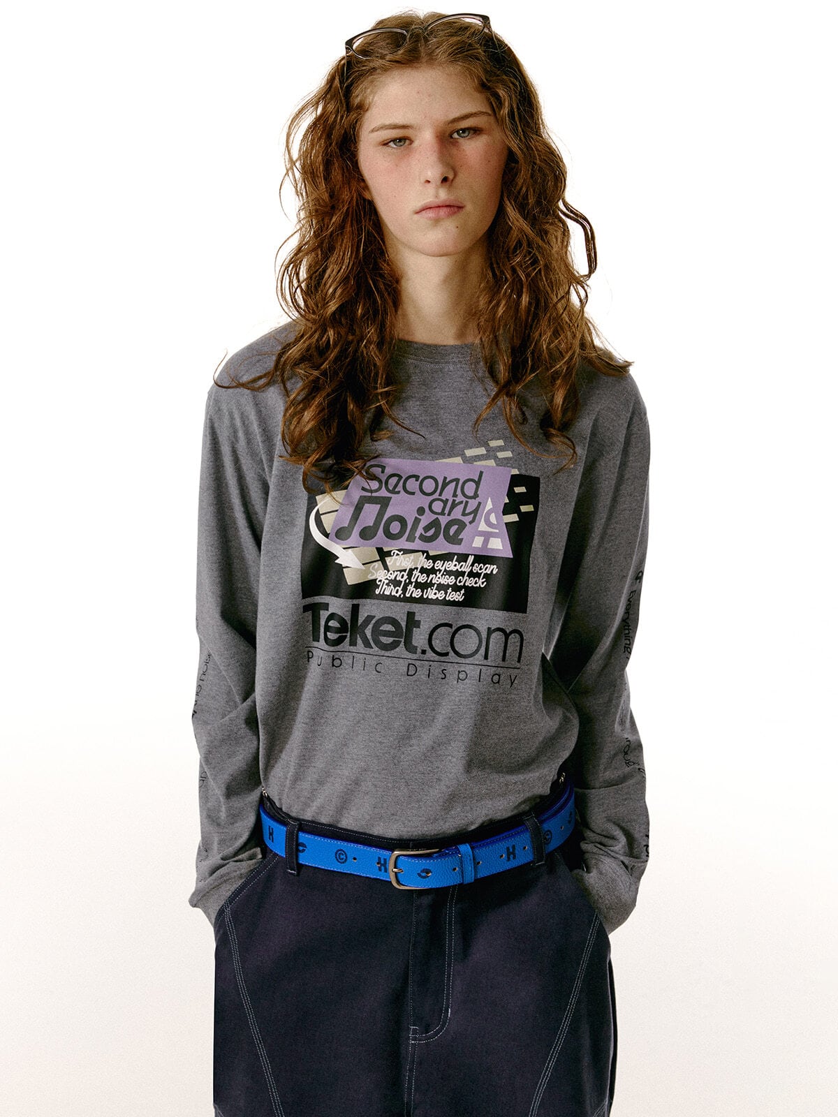 TEKET] Secondary Noise L/S Tee Melange Gray 正規品 韓国ブランド